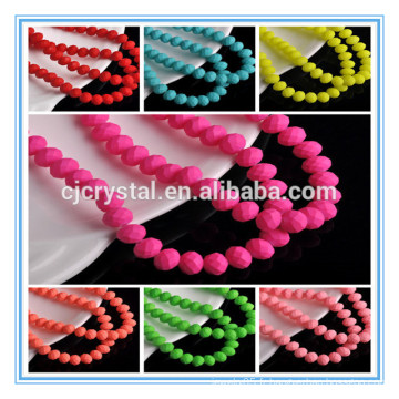 8x6mm Gelée Couleur Rondelle Cristal Cristal Cristal Loose Spacer Beads Jewelry Making Oblate